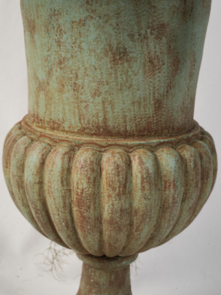 Timeless square plinth base urn