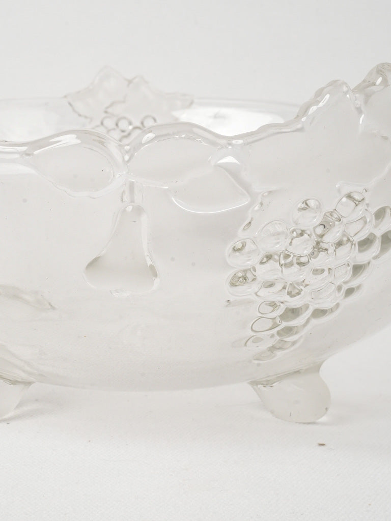 Functional Lalique-style glass fruit bowl