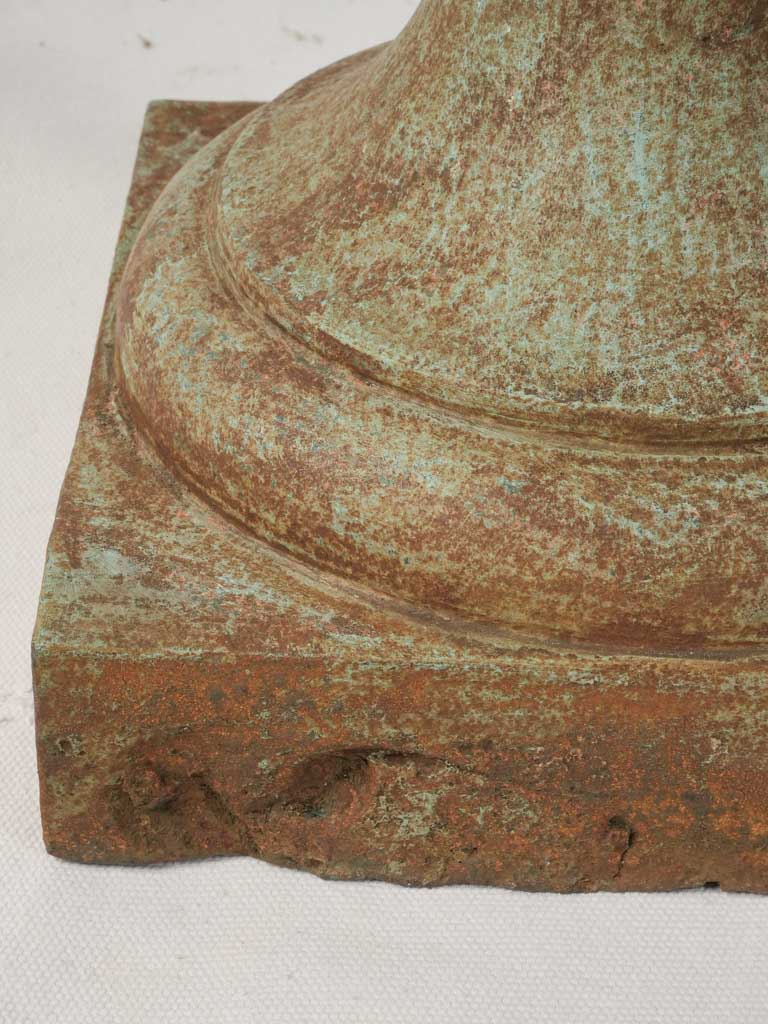 Elegant verdigris finish urn