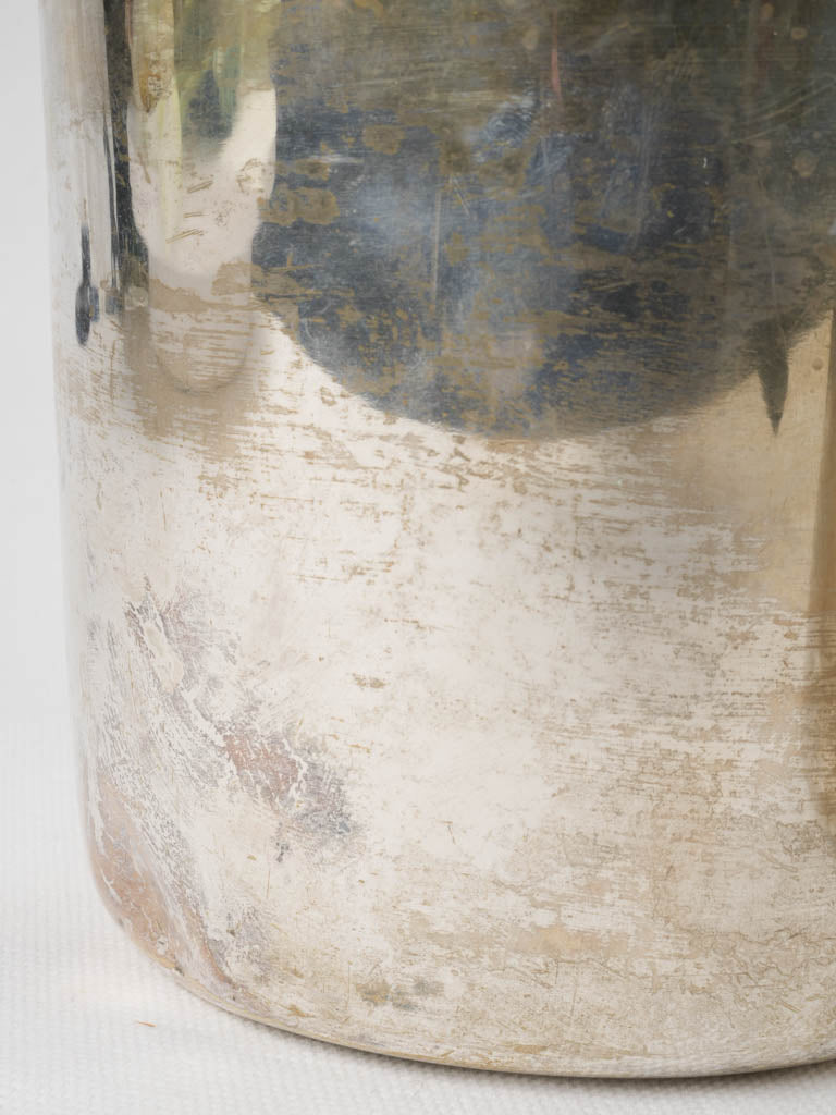 Classic worn silver ice container