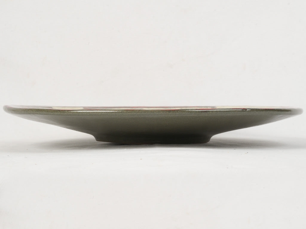 Bold colorful ceramic platter decor