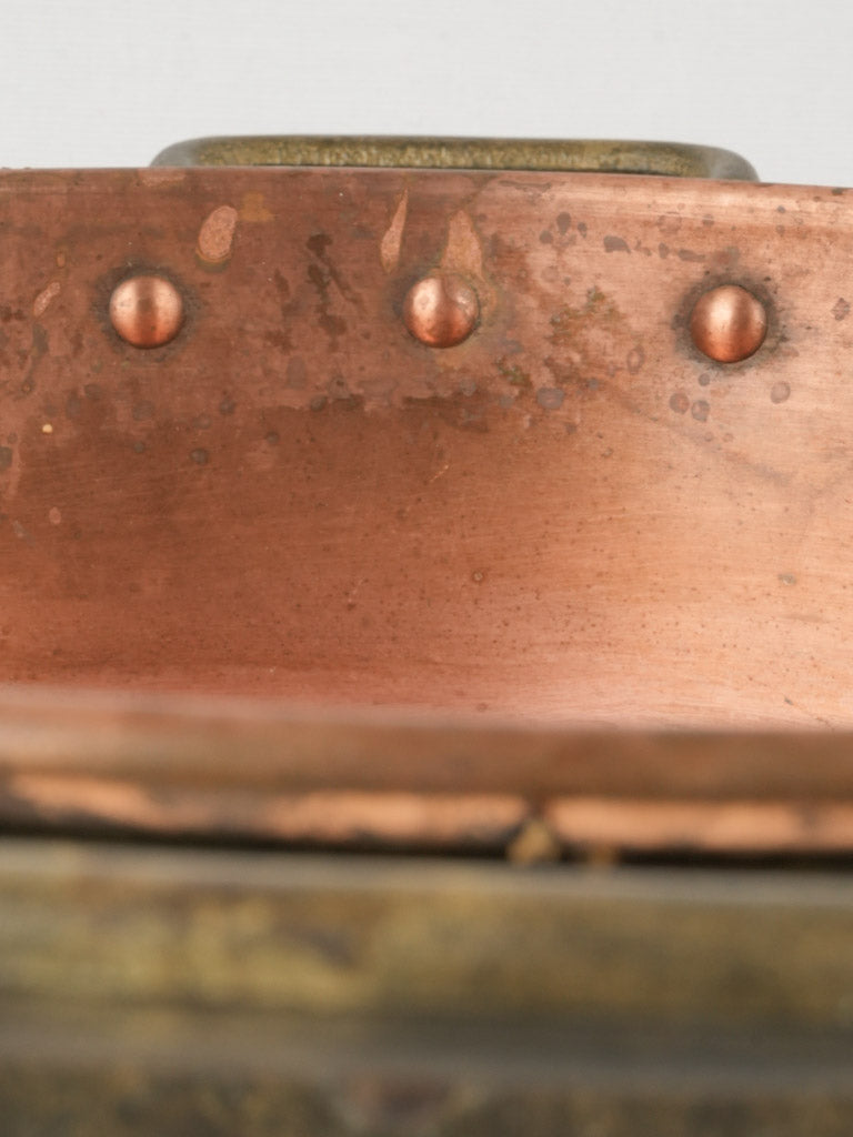 Handcrafted antique copper jam pot