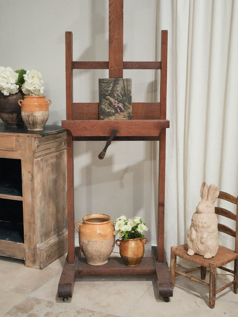 Antique elegant wooden pastoral scene