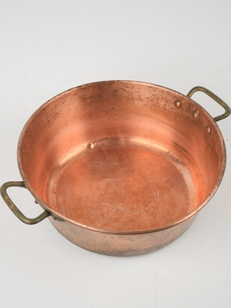 Antique French kitchenware copper pot