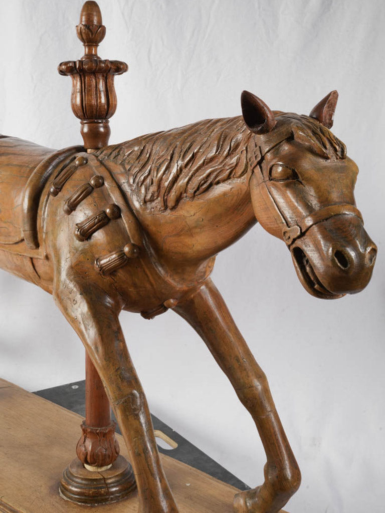 Vintage Sicilian carved horse artwork