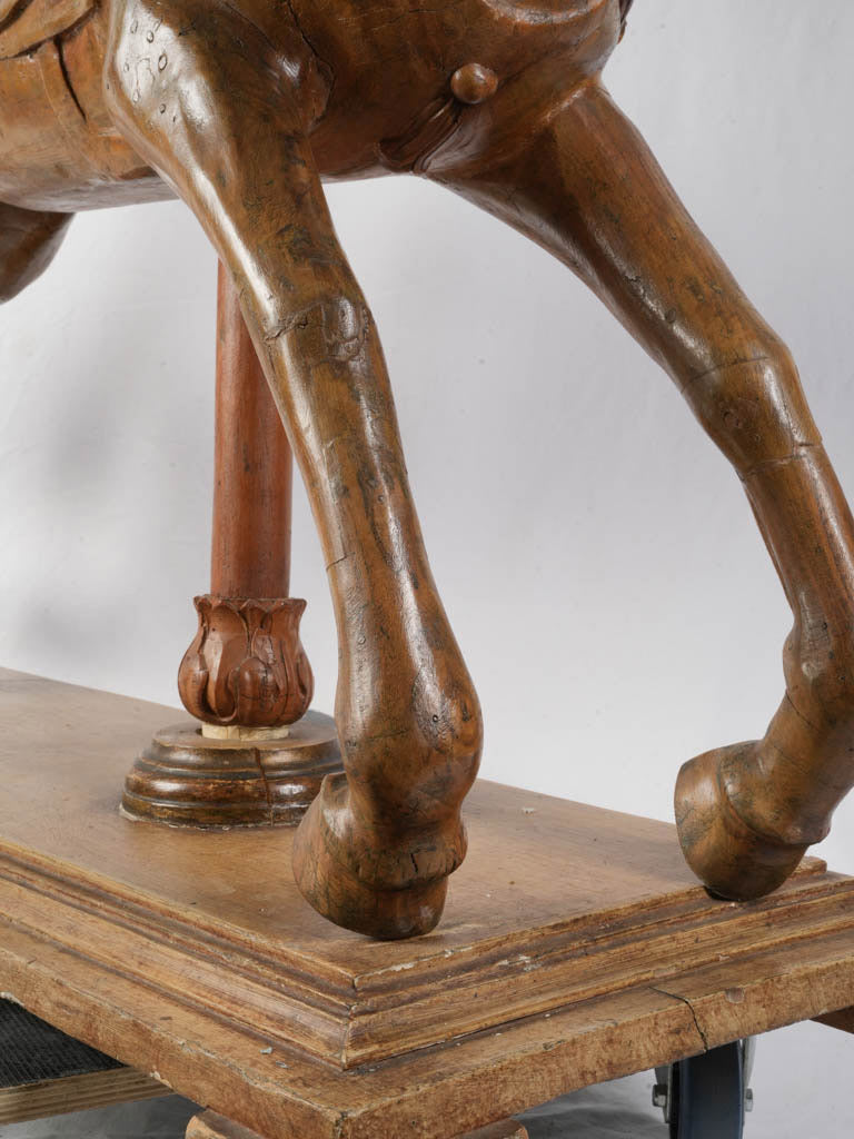 Historic nineteenth-century carousel horse statue