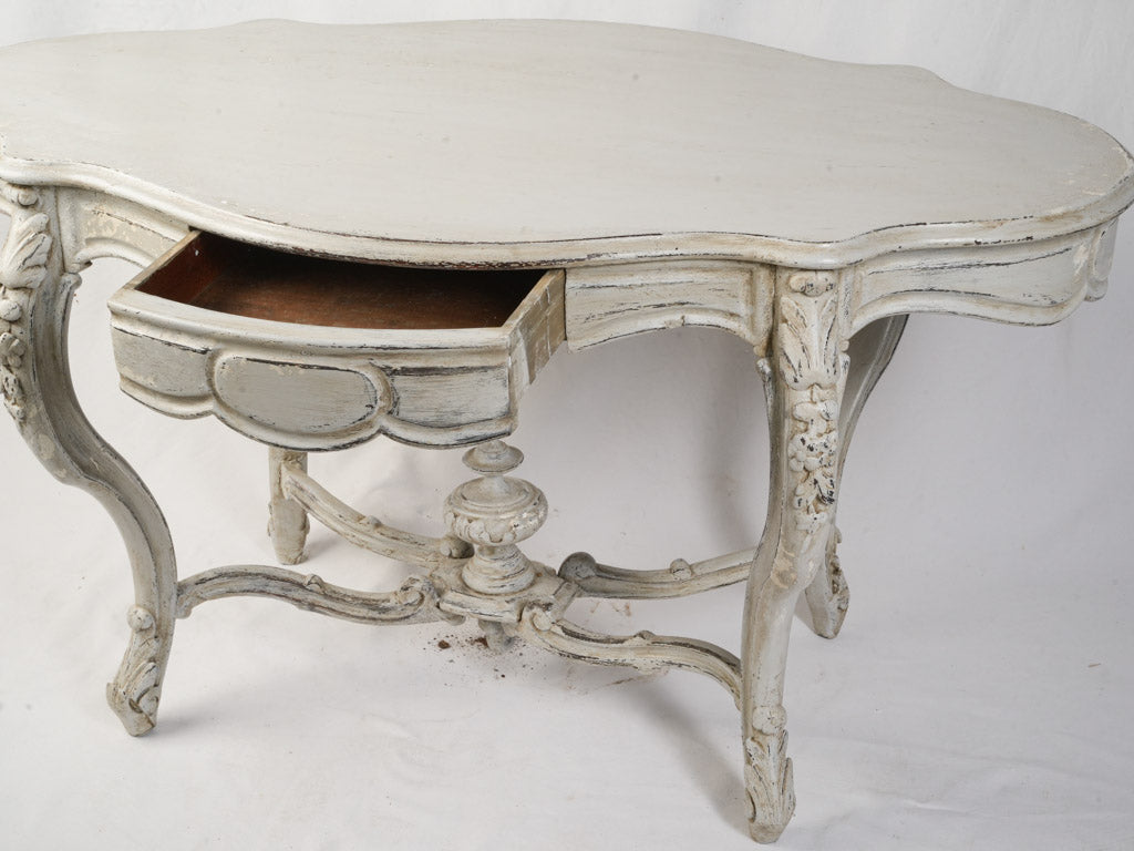 Early 20th Century French Rococo Revival Center Table w/ 2 Drawers - 51¼"