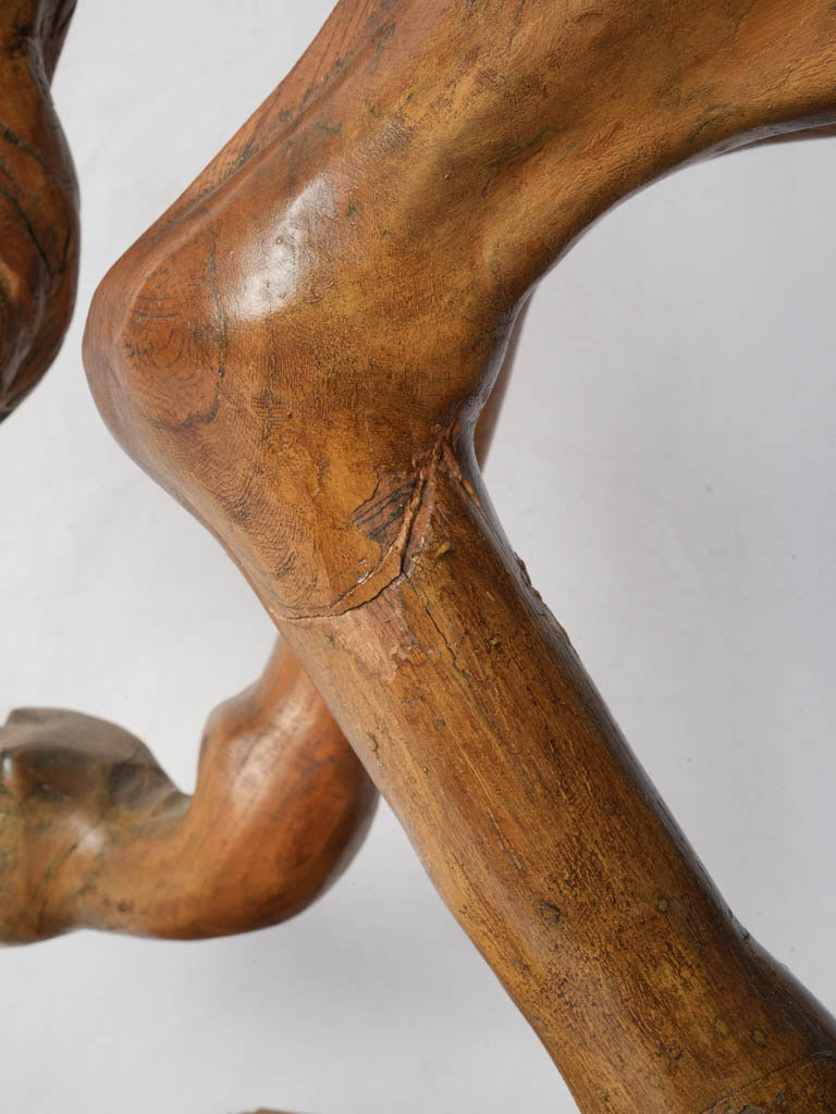 Expressive medieval-style carved horse