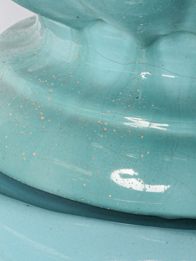 Pair of Striking Art Nouveau Jardinière Ceramic Columns by Massier Vallauris c. 1900 - 44½"