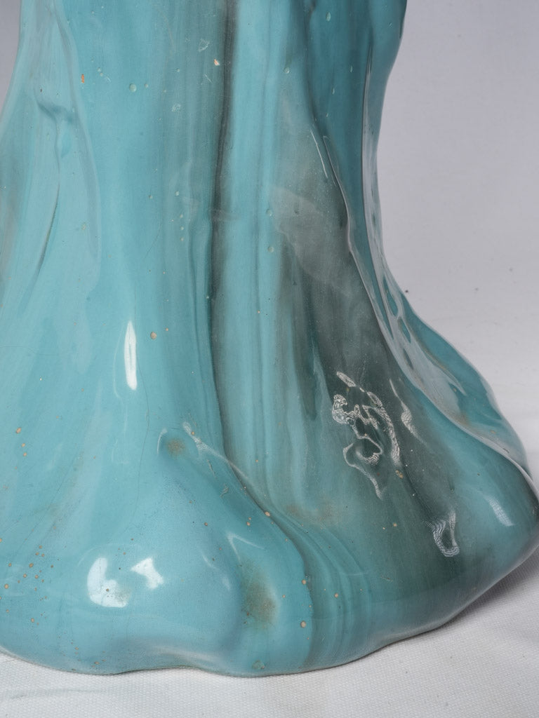 Pair of Striking Art Nouveau Jardinière Ceramic Columns by Massier Vallauris c. 1900 - 44½"