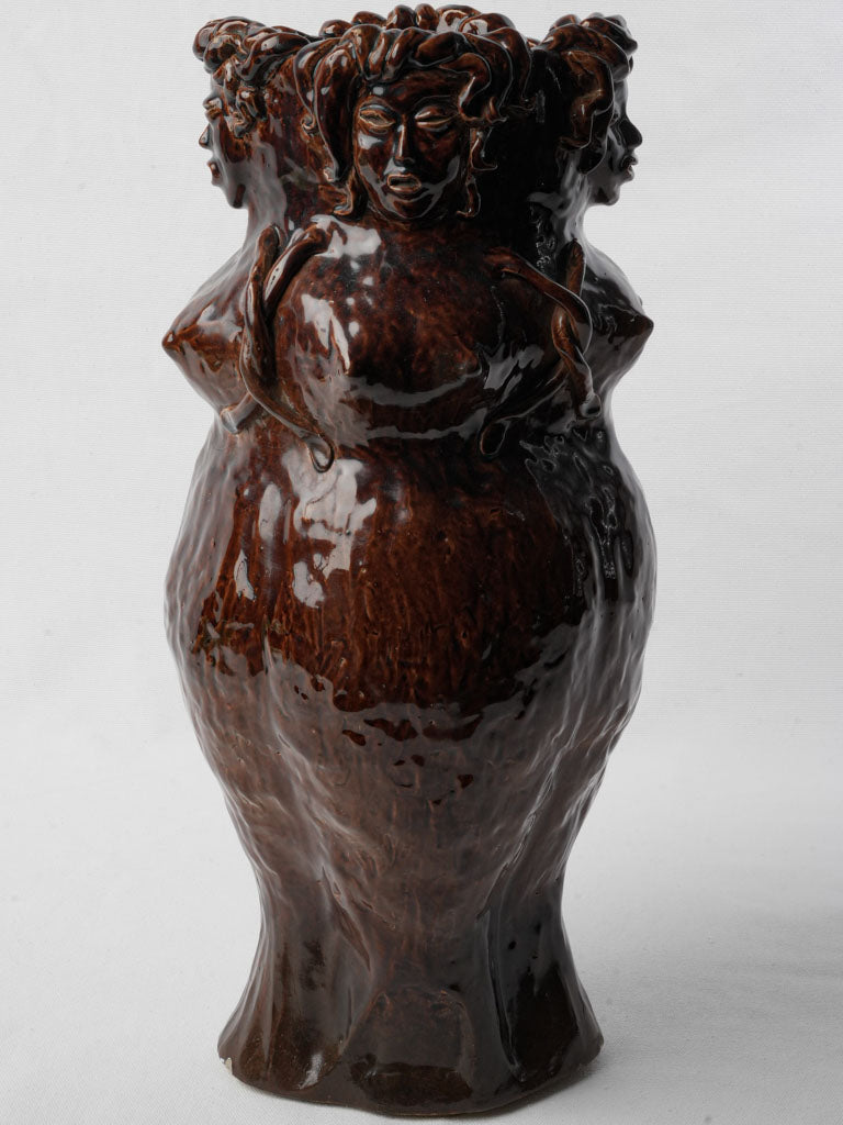 Glossy glazed ceramic vase