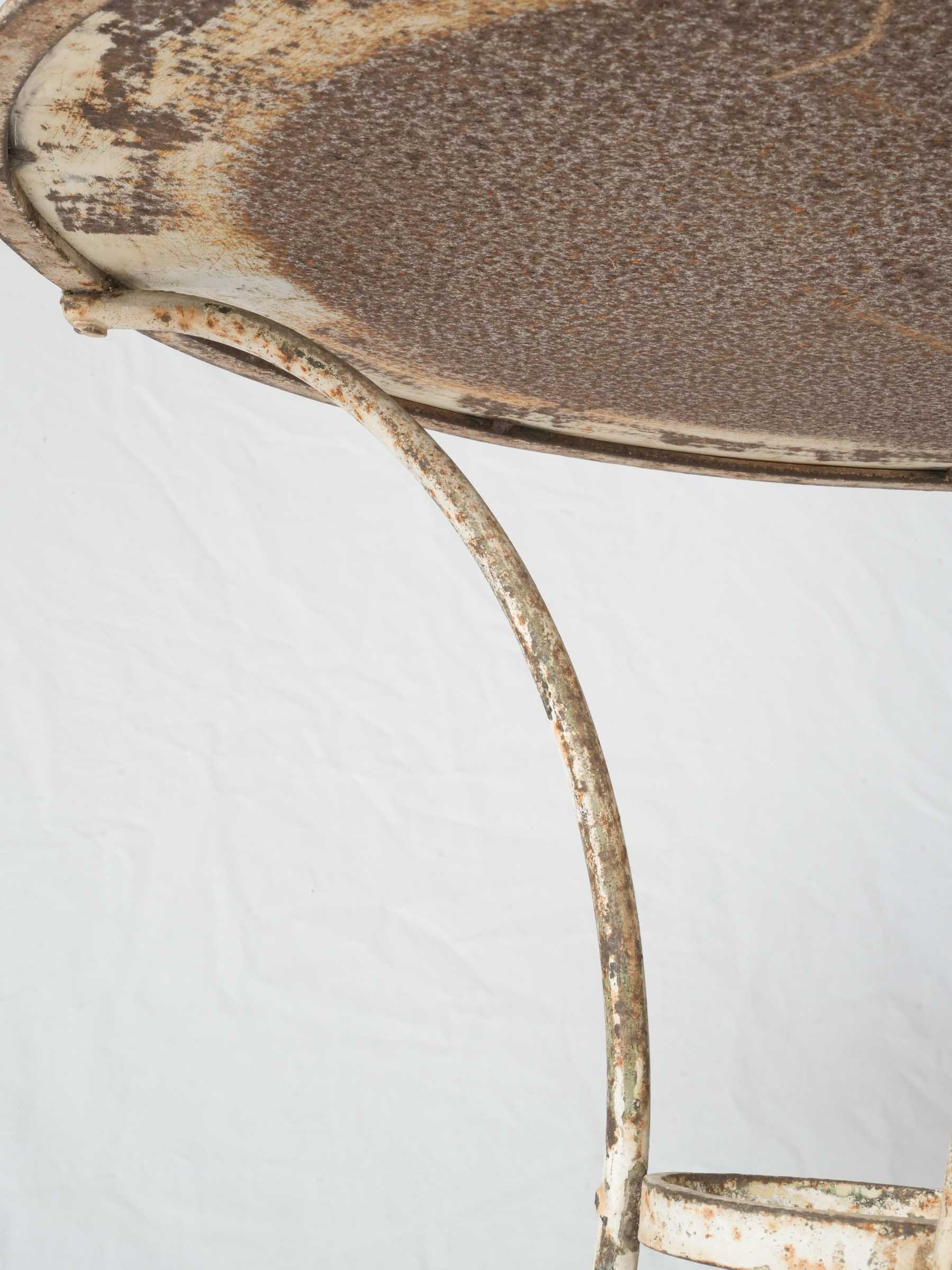 Antique French Iron Garden Guéridon w/ Rust Patina - 28" x 24¾"