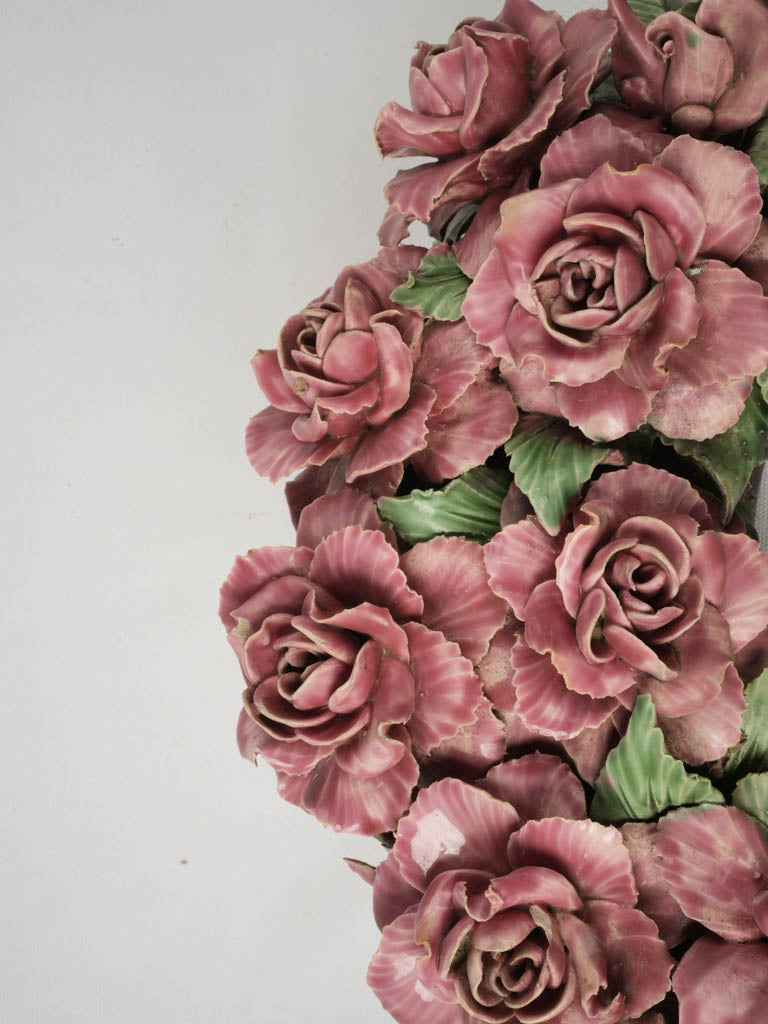 Romantic pink rose wreath