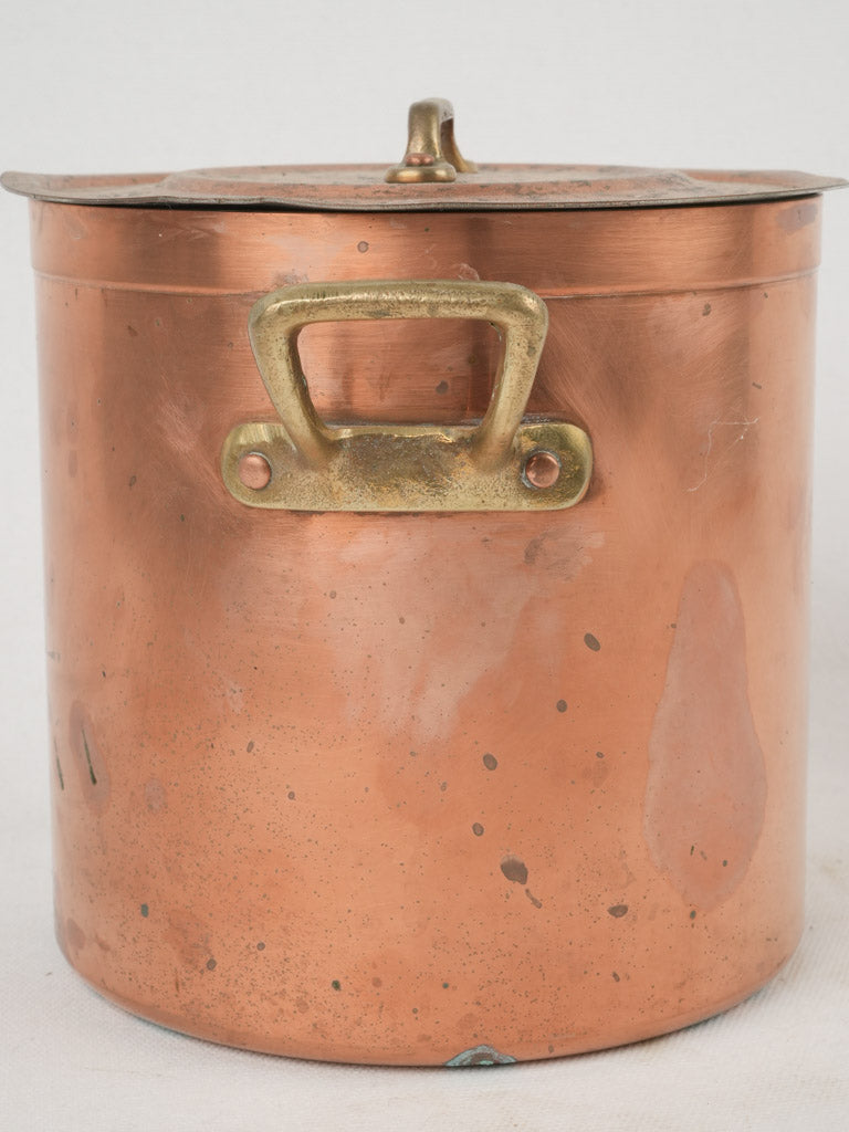 Vintage copper saucepan for boiling water