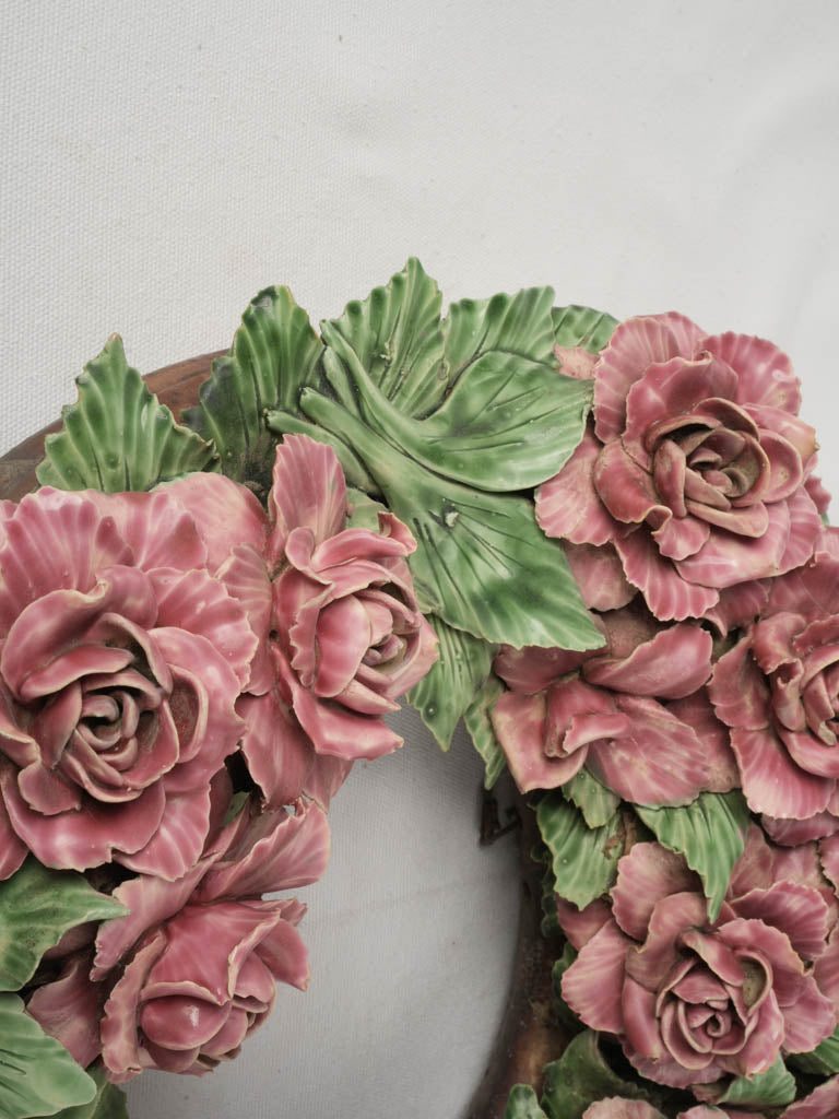 Handcrafted elegant ceramic wreath