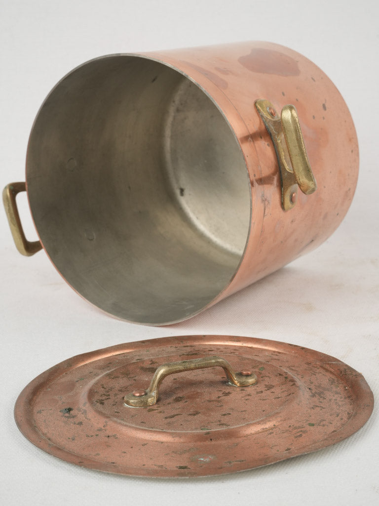 Decorative copper cookware for vintage kitchen