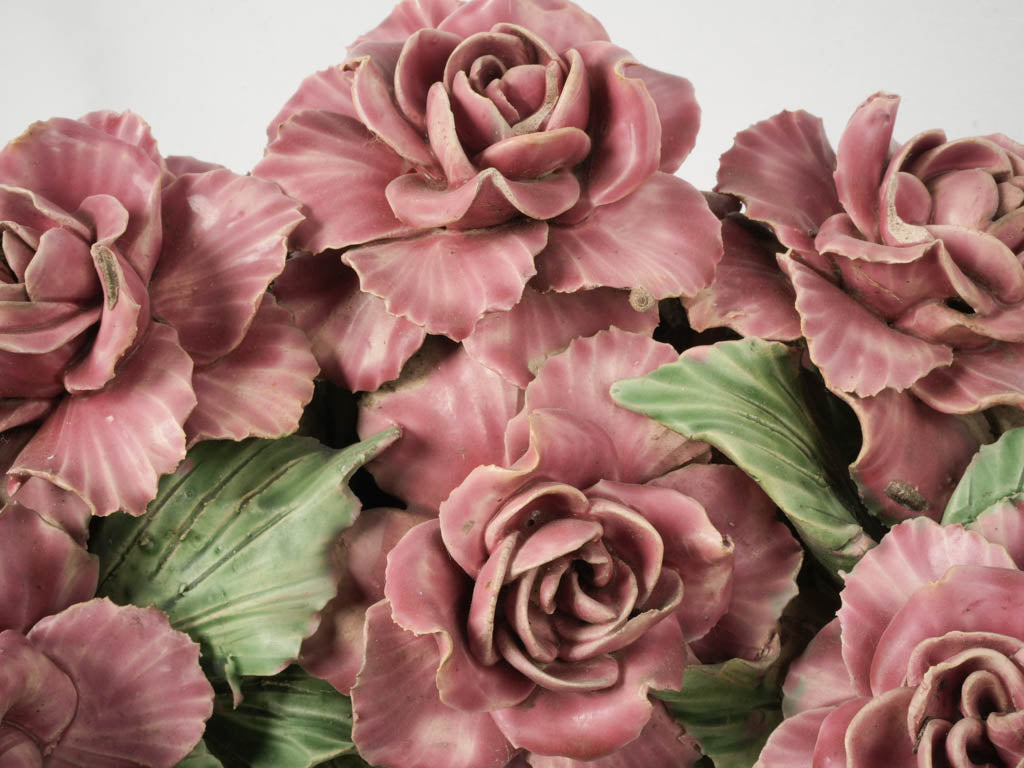 Pastel ceramic wreath accent