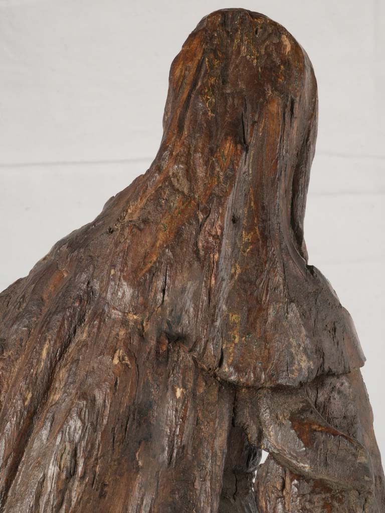 Timeless Baroque-style oak statue