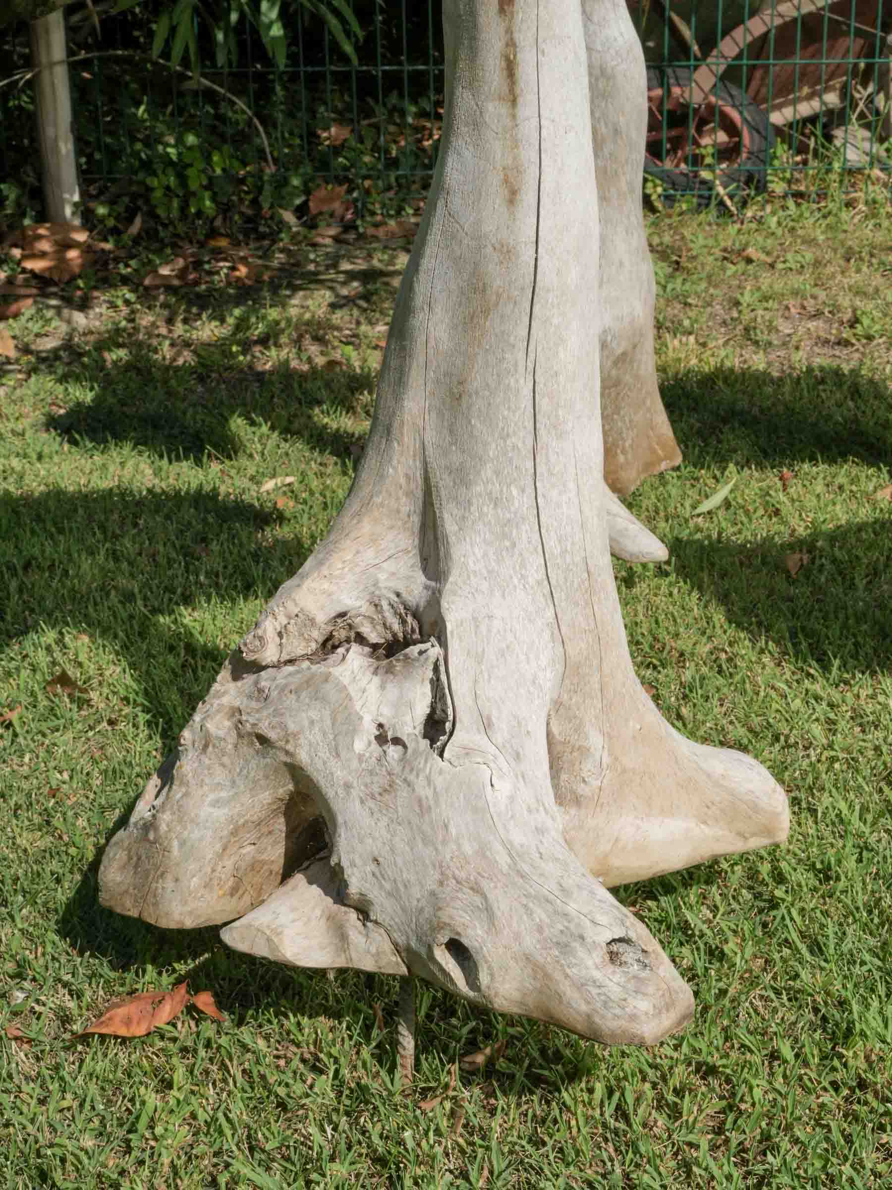 Set of Four Tall Whimsical Wooden Garden Mushrooms