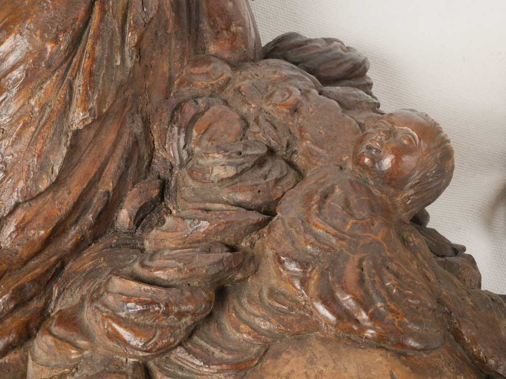 Authentic German oak carved statue