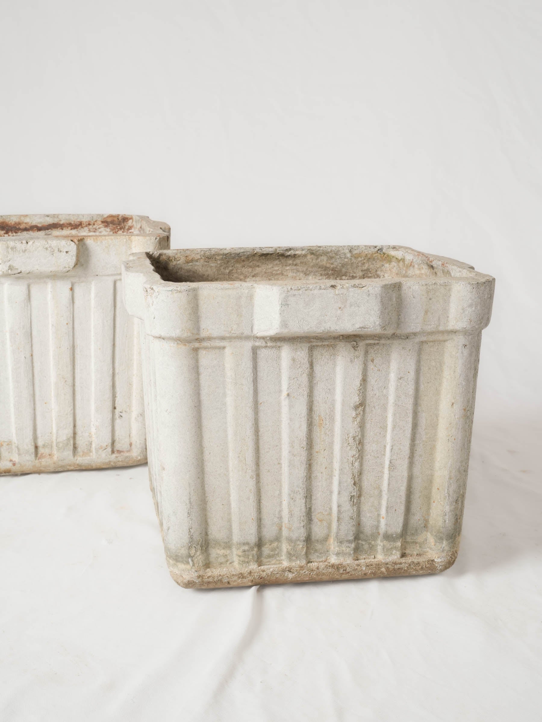 Pair of Mid-Century Square Garden Planters, Attributed to Willy Guhl - 14¼" x 17" x 17"