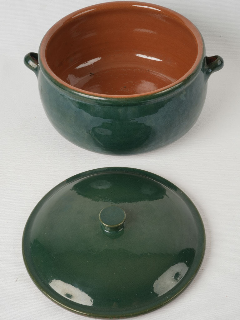 Vibrant vintage French teal tureen