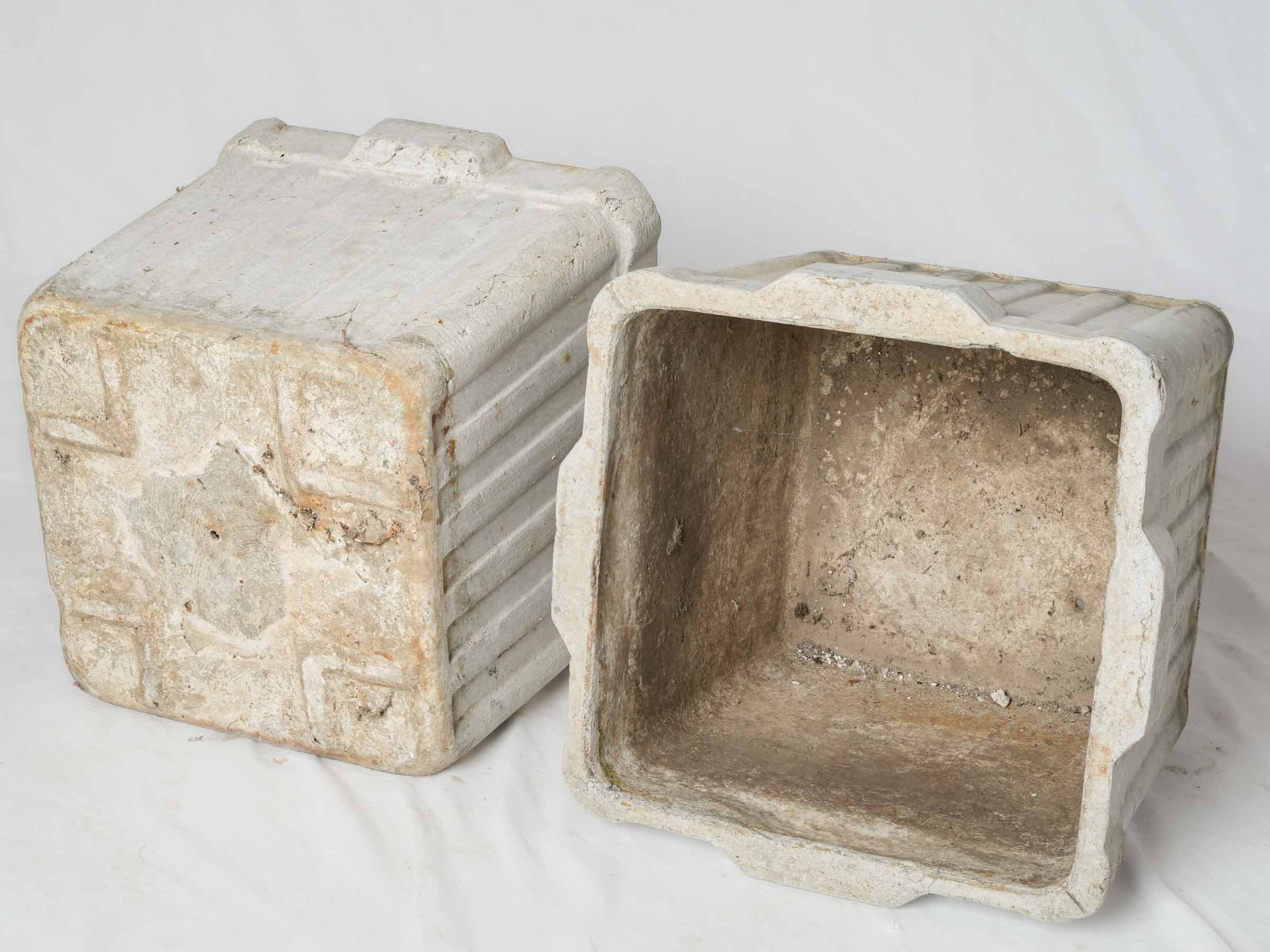 Pair of Mid-Century Square Garden Planters, Attributed to Willy Guhl - 14¼" x 17" x 17"