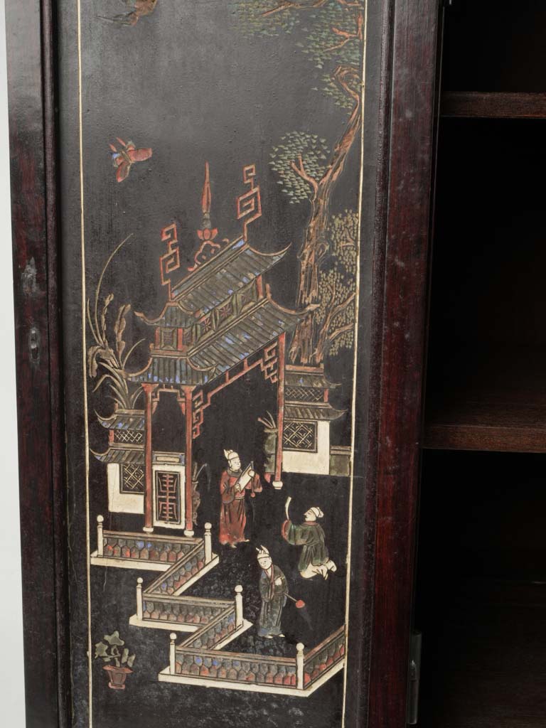 Refined geometric carved cabinet