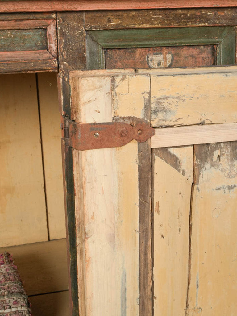 Naïve hand-painted Northern Italian cabinet
