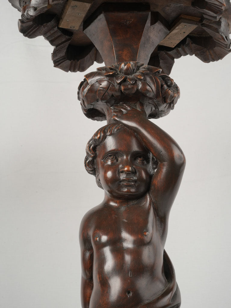 Refined historical decorative wood pedestals