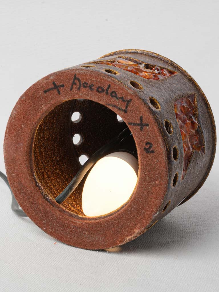 Historical French workshop ceramic lamp