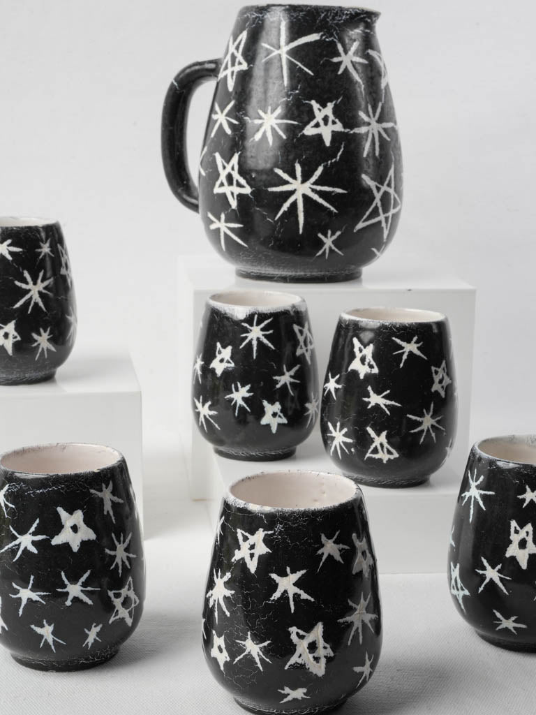 1960s Vallauris drinkware set