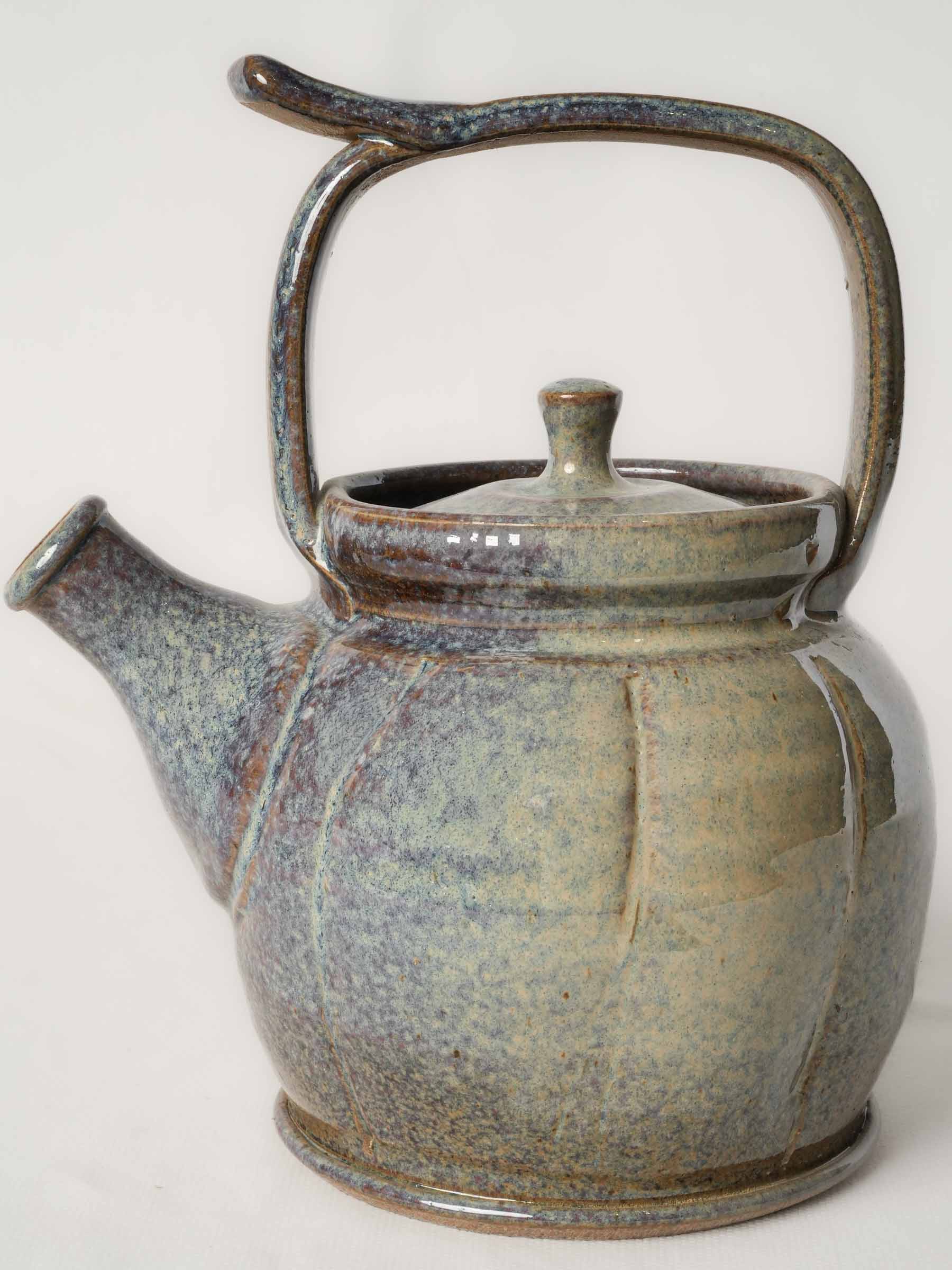 Corsican Studio Ceramic Teapot w/ Handsome Mottled Glazed - 9½"