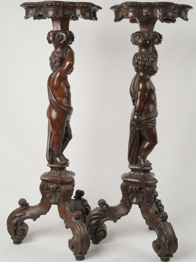 Intricate Baroque floral design pedestals