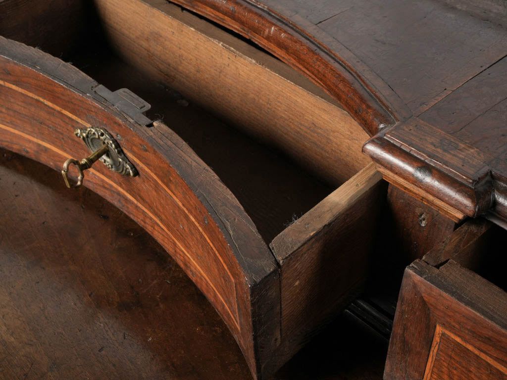 Sculptural Walnut Writing Desk from Northern Italy Circa 1800 - 59"