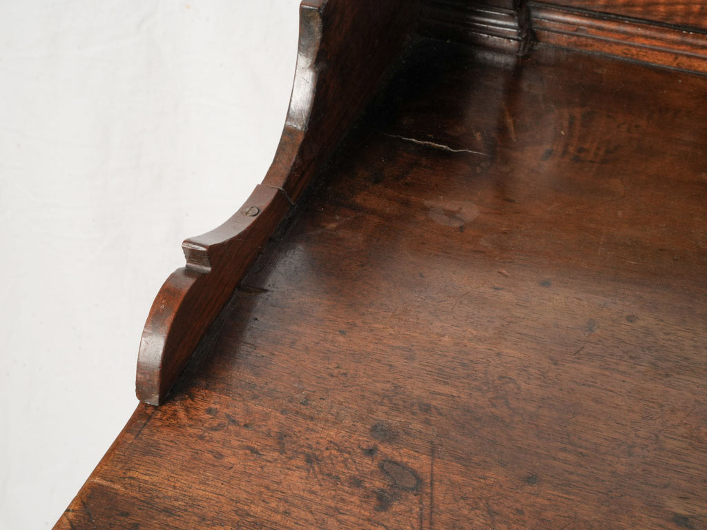 Sculptural Walnut Writing Desk from Northern Italy Circa 1800 - 59"