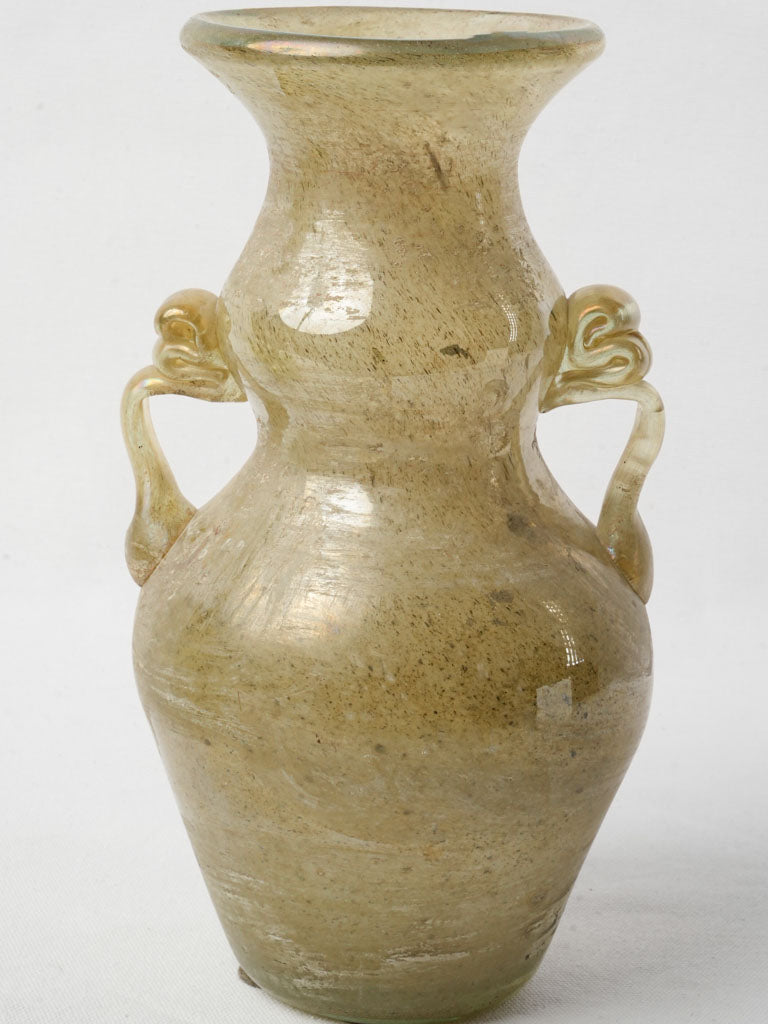 Historic iridescent Murano glass amphora