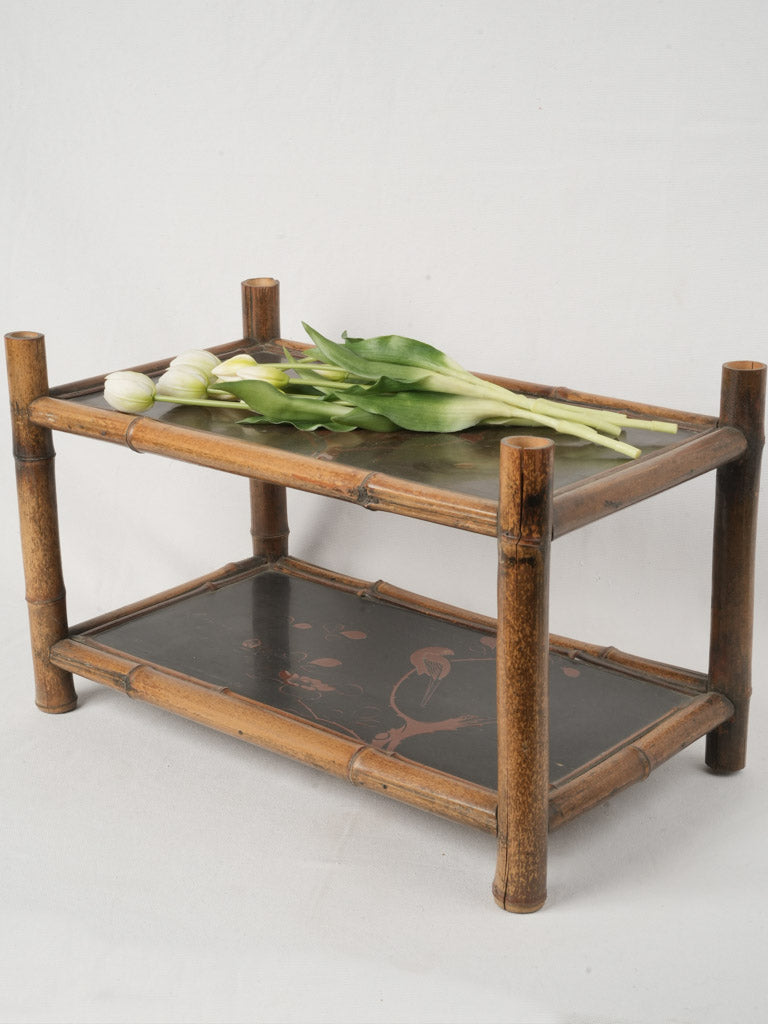 Vintage lacquered wood tea table