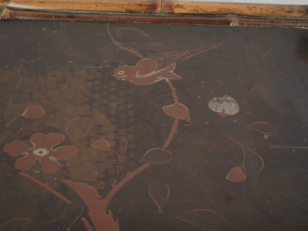 Honey-toned bamboo accent table