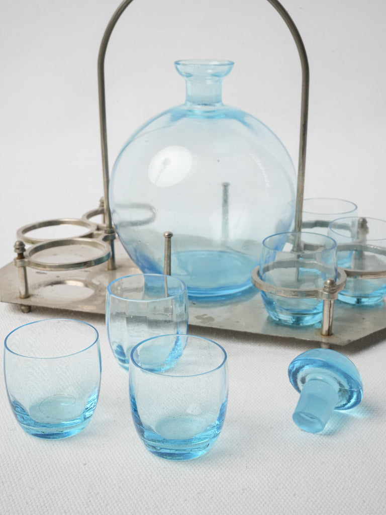 Stylish vintage glass drink set