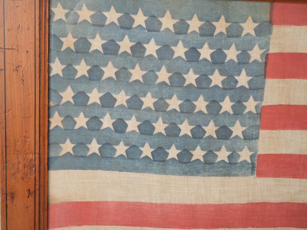 Remarkable Framed American Flag Marking the Liberation of Normandy in 1944 - 19¾" x 22¾"