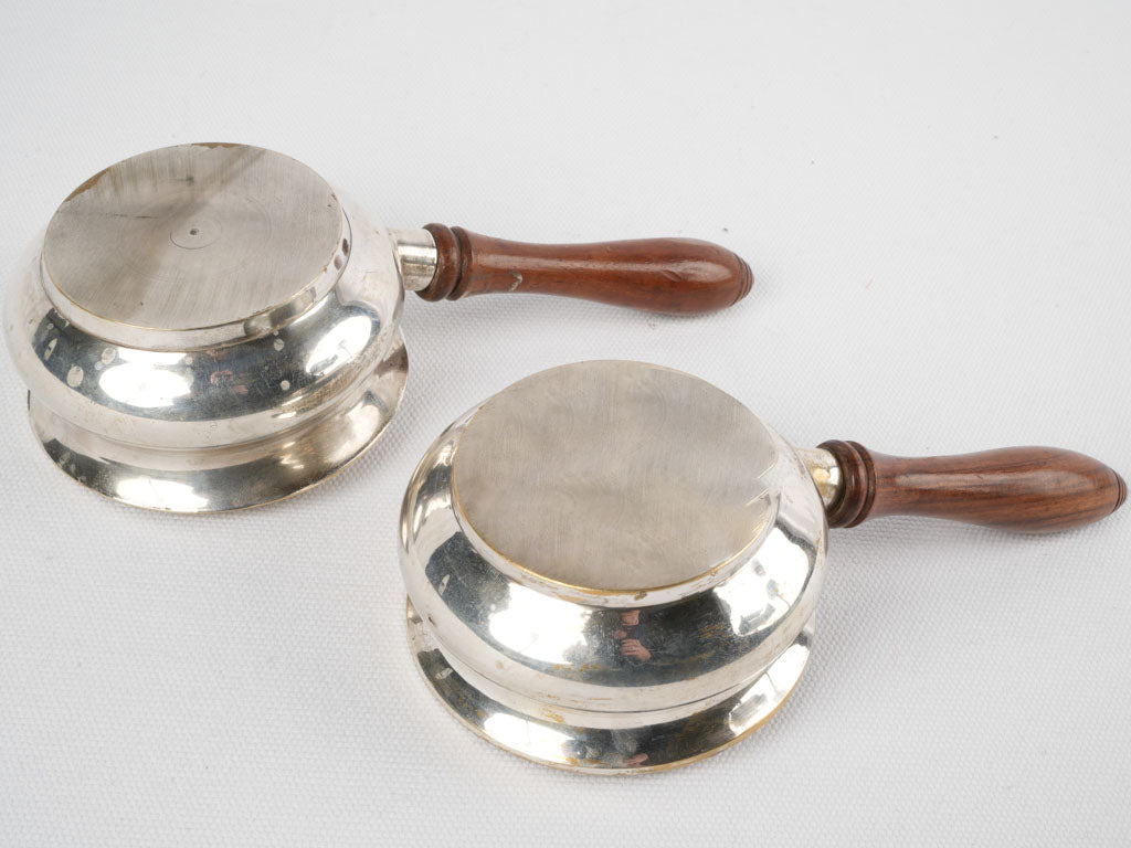 Refined historical silver mini pots