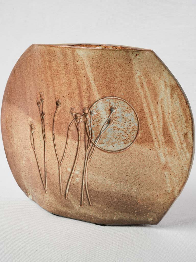 Earthy toned ceramic art vase