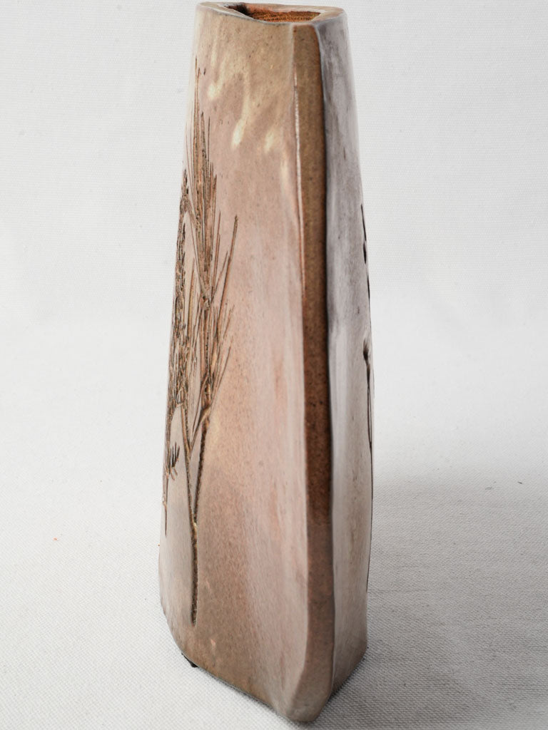 Refined artistry stoneware vase