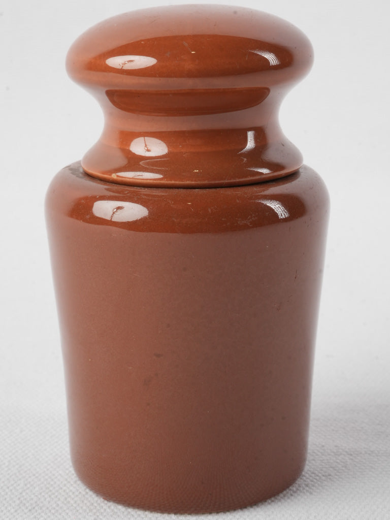 Glossy hand-painted French moutardier