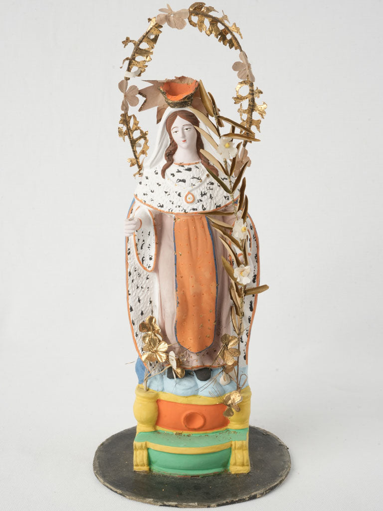 Antique Provençal Terracotta Santibelli Statue