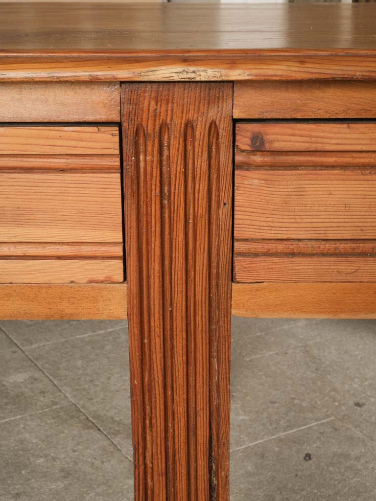 Large French Pitch Pine Shop Table c. 1900 - 95"