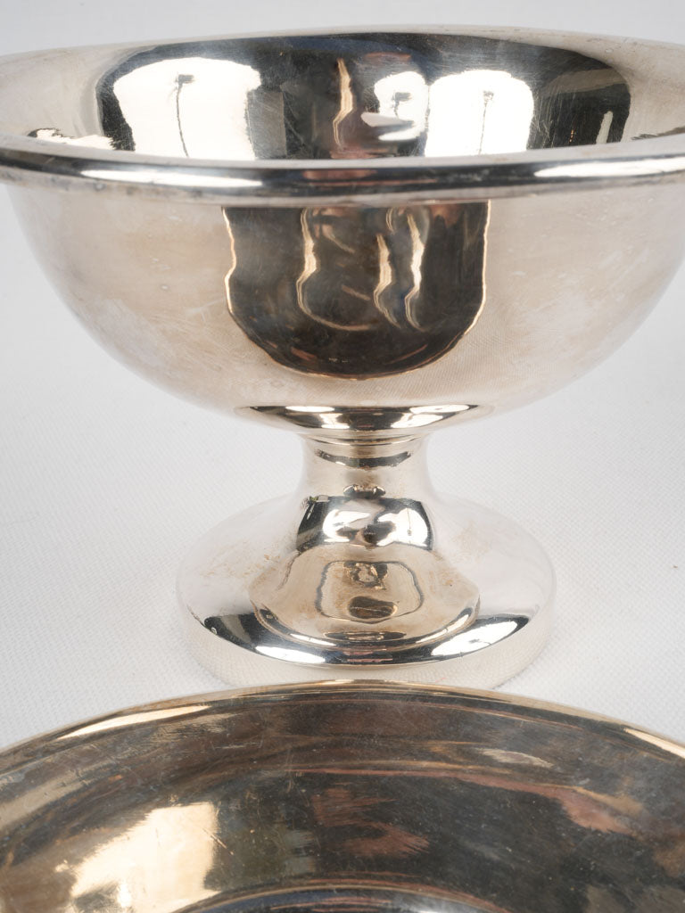 Vintage ornate silver nut-serving dish