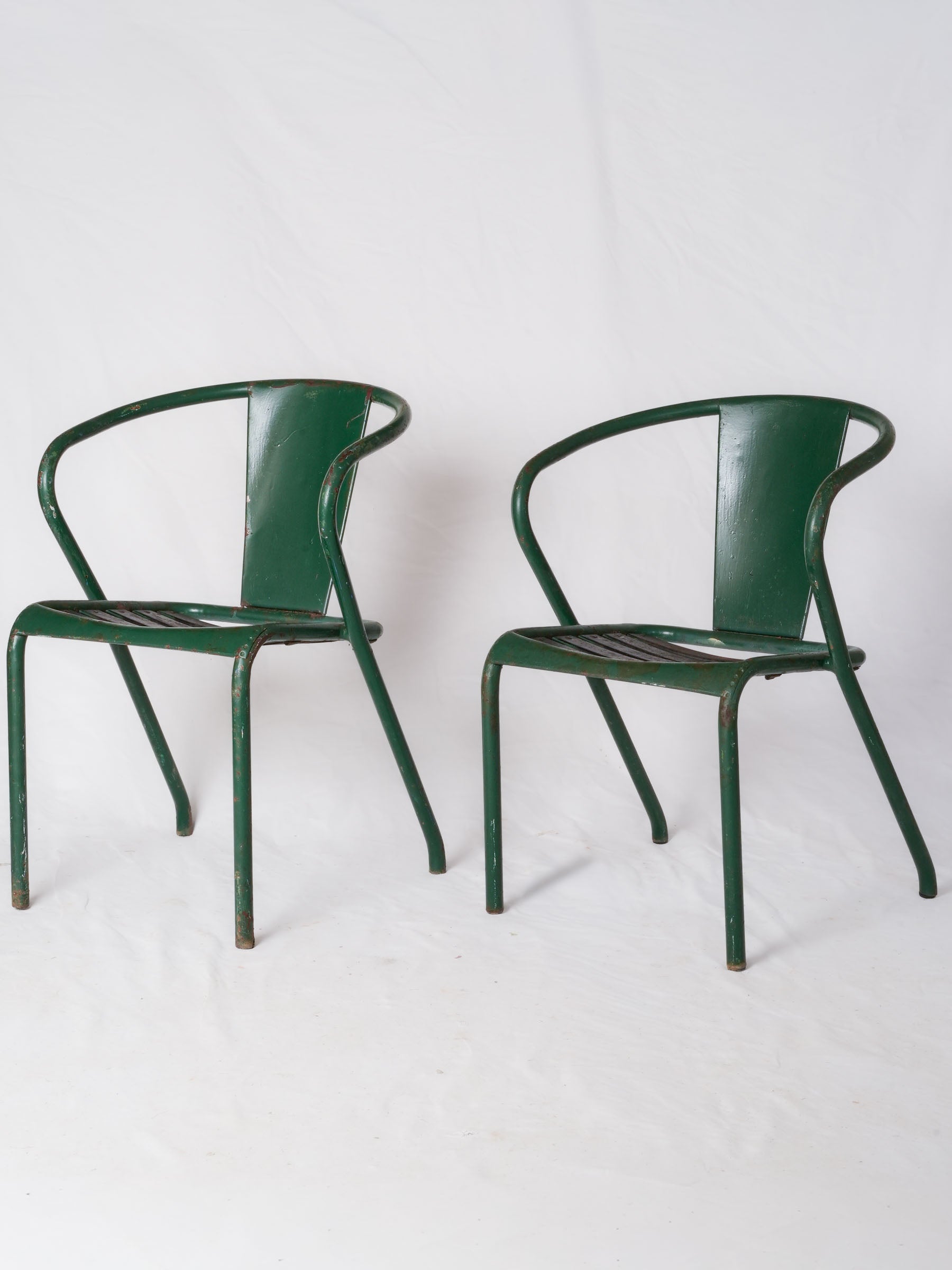 Set of Four Vintage Tolix FT5 Bistro Armchairs