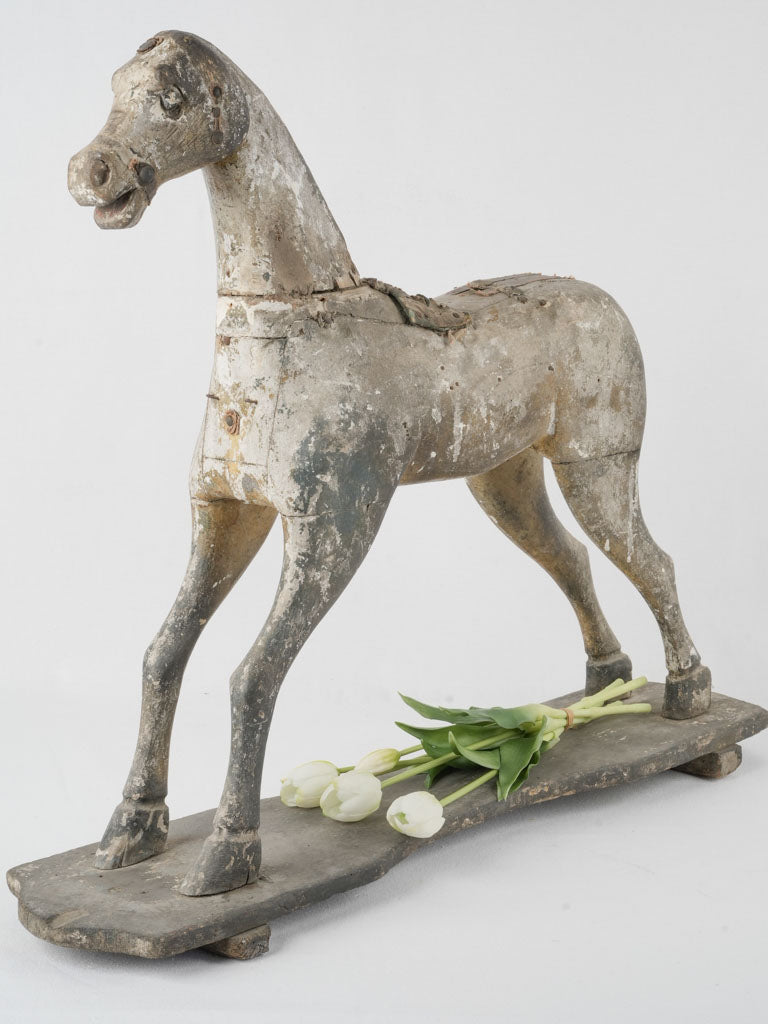 Heritage, rustic, vintage pull-toy horse